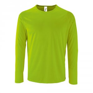 Футболка с длинным рукавом SPORTY LSL MEN, неоново-зеленая