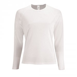 Футболка с длинным рукавом SPORTY LSL WOMEN, белая