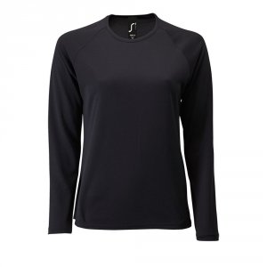 Футболка с длинным рукавом SPORTY LSL WOMEN, черная