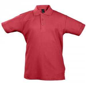 Рубашка поло детская Summer II Kids 170, красная